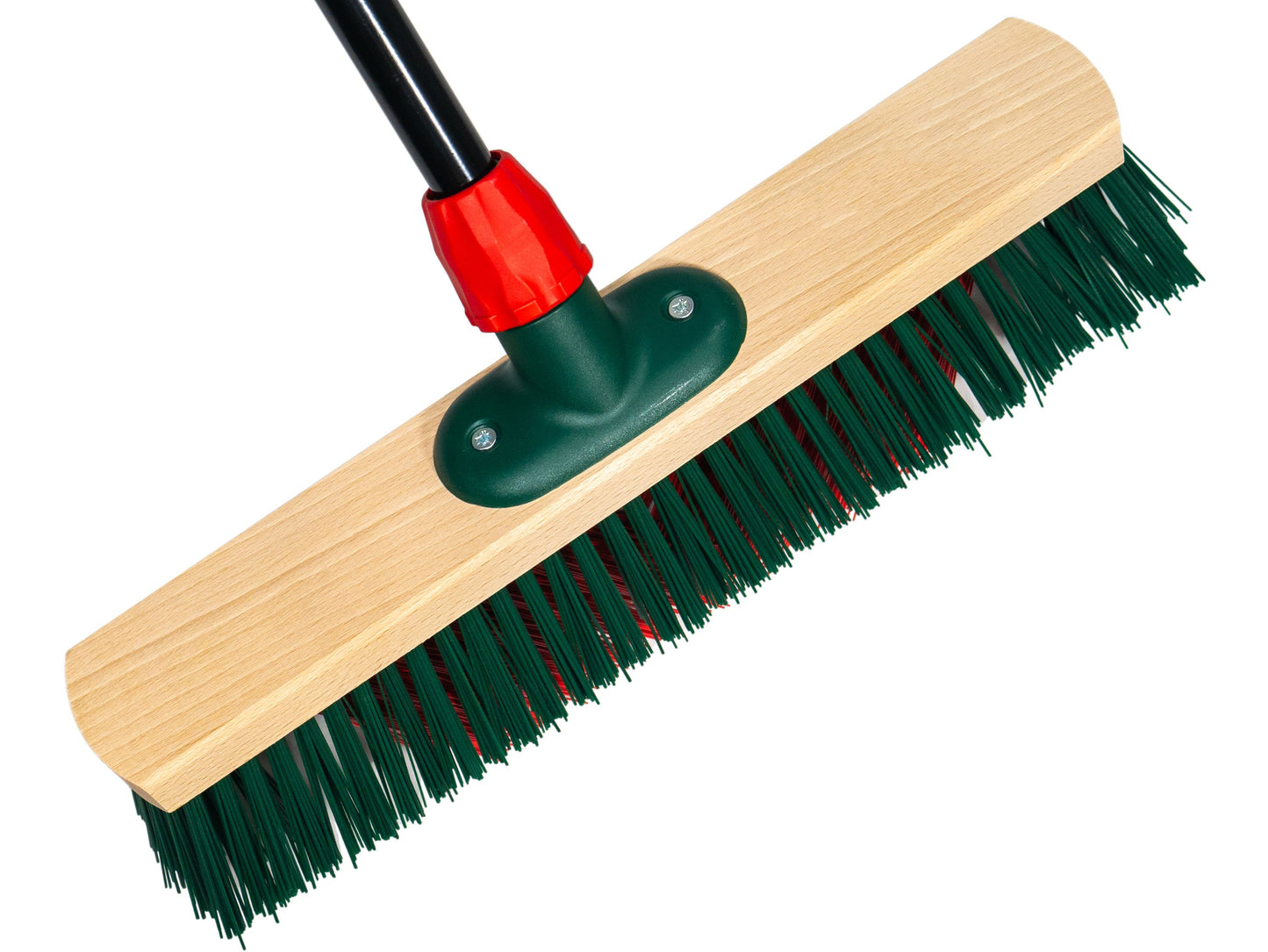 Kraftspar-Besen 40 cm mit V-Beborstung und Teleskopstiel