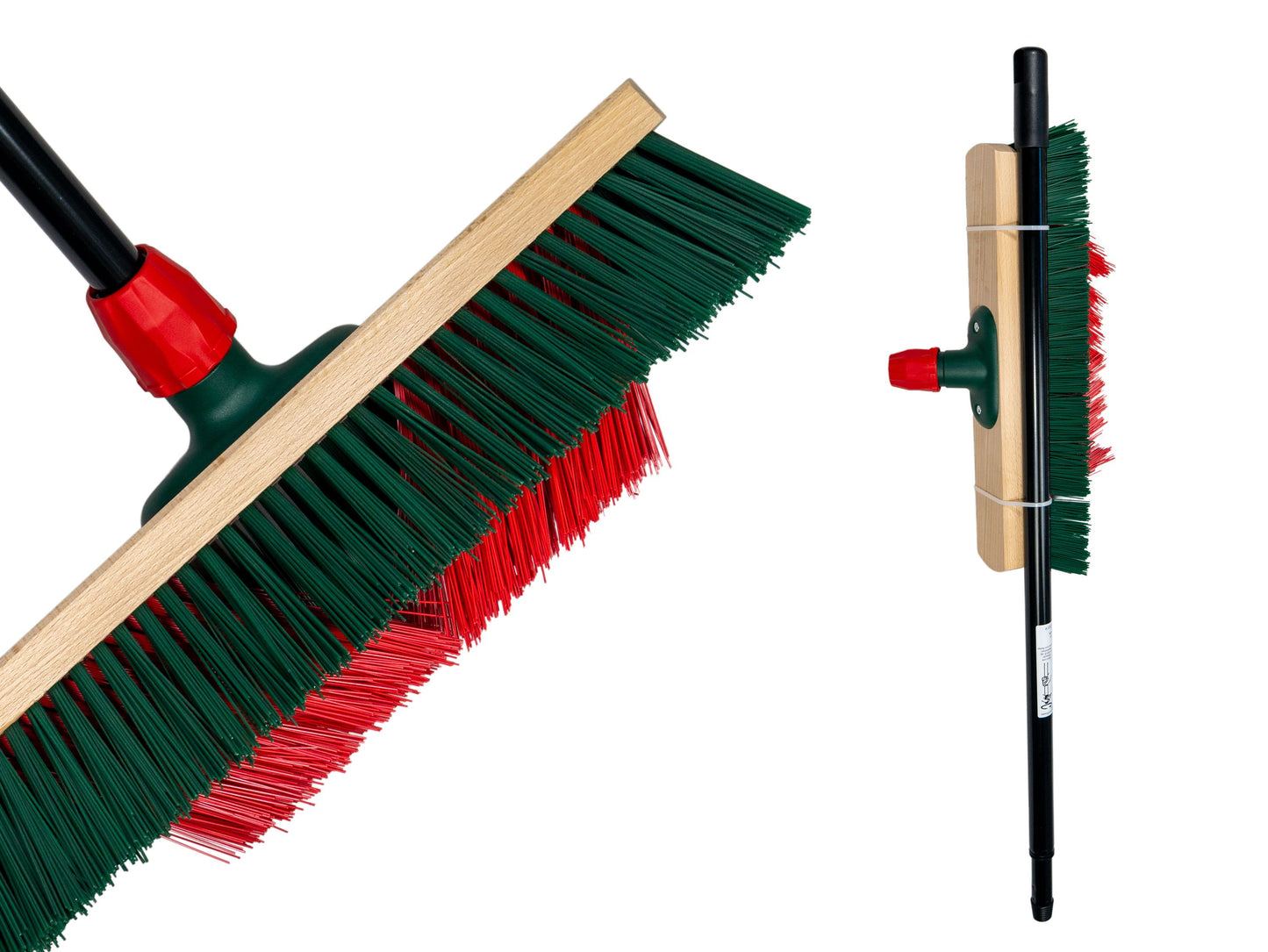 Kraftspar-Besen 40 cm mit V-Beborstung und Teleskopstiel